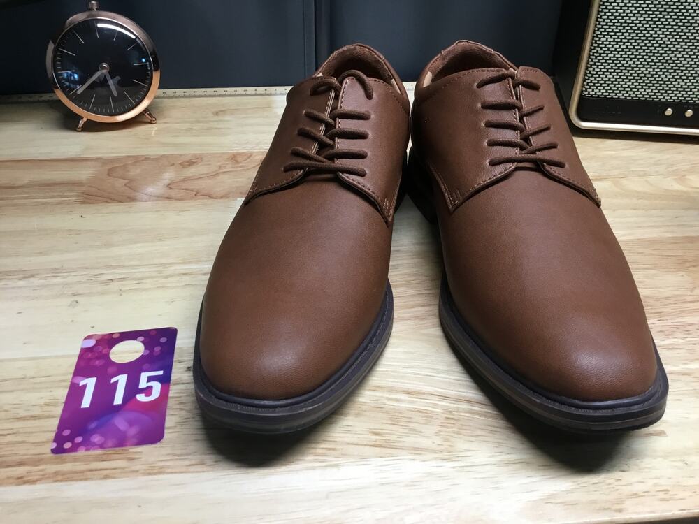 Goodfellow Oxford Men's 8 Brown Leather Lace Up Low Top Formal Dress Shoes